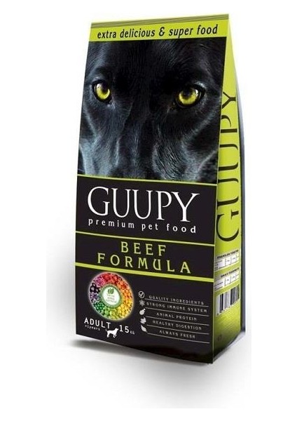 GUUPY Biftekli Yetişkin Köpek Maması 15 Kg