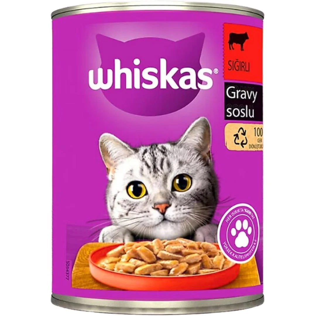 Whiskas Sığırlı Konserve Kedi Yaş Maması (400 Gr)