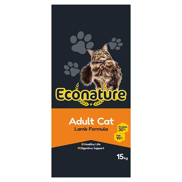 Econature Kuzu Etli Yetişkin Kedi Maması 15 Kg